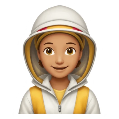 Beekeeper white clothes sticker