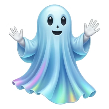 A holographic ghost running sticker