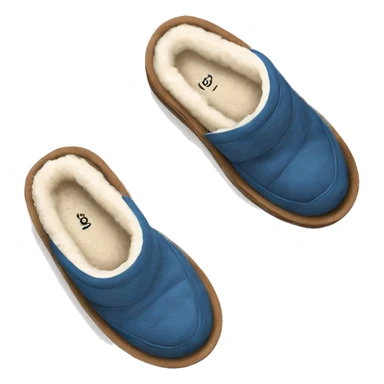 Overhead view of Ugg platform slippers sticker