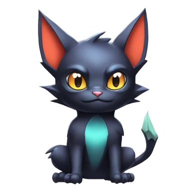 Cool Cute Edgy Chibi Bat-Cat-Noivern-Noibat-Litten-Pokémon-Fakémon-hybrid sticker