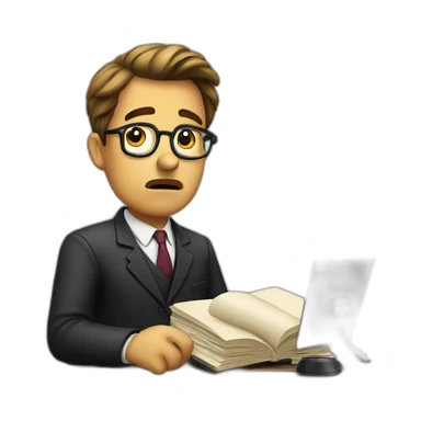 Confused lawyer sticker