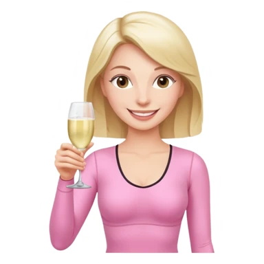 pink pilates princess prosecco sticker