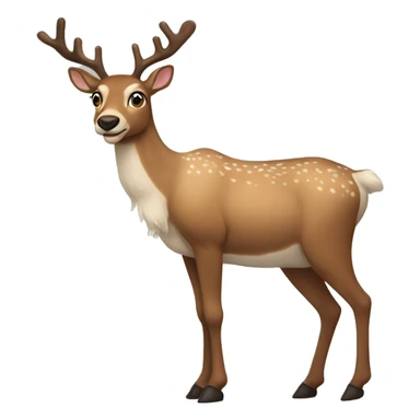 clarice the reindeer fullbody sticker