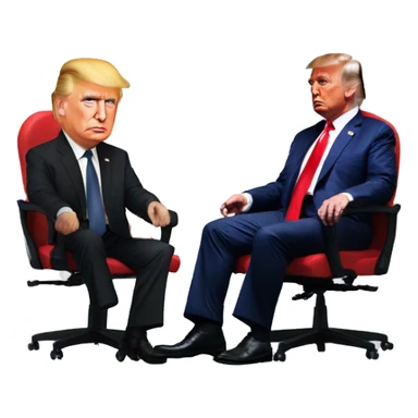 putin aitting on gaming chair with donald trump sticker