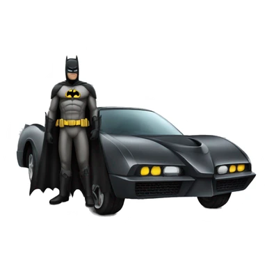 Batman with car sticker