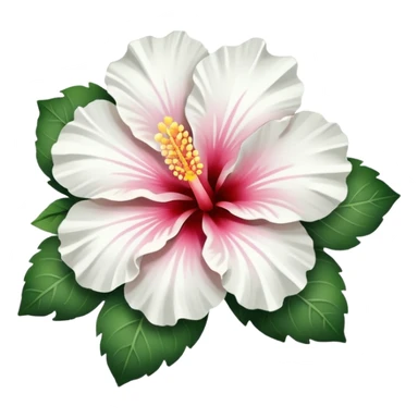 White hibiscus  sticker