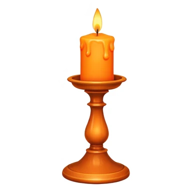 Candle in a candlestick sticker