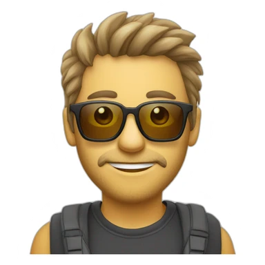 Singe avec des lunettes de soleil sticker