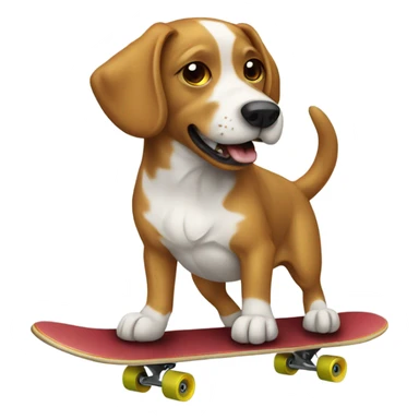 dog on skateboarding  sticker