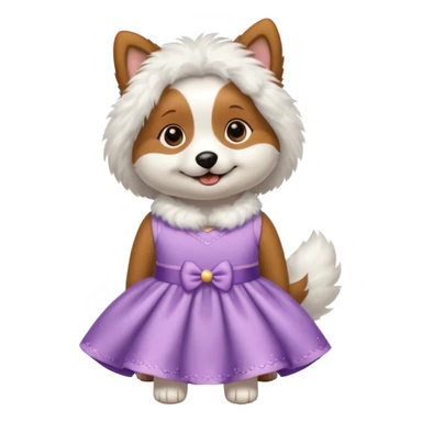 dog in a dress sticker