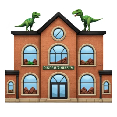 Dinosaur Museum Building sticker