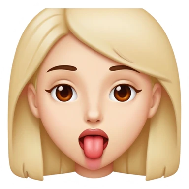 Heart eye emoji with tongue out sticker