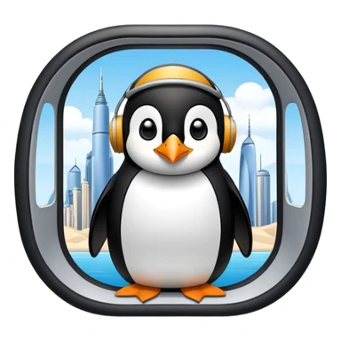 arabic penguin in the plane opposite the twin towers sticker