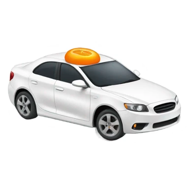 White car with a tiny bit of orange on his body  sticker