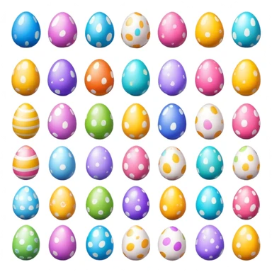 colorful decorated Easter eggs sticker