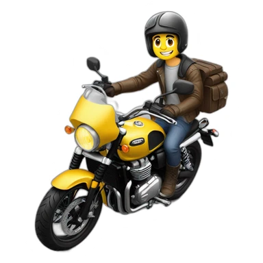 Young guy on a triumph scrambler sticker