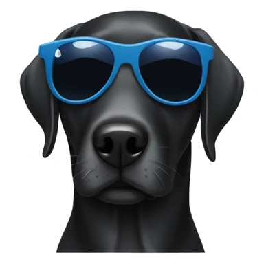 Black lab wearing America sunglasses sticker