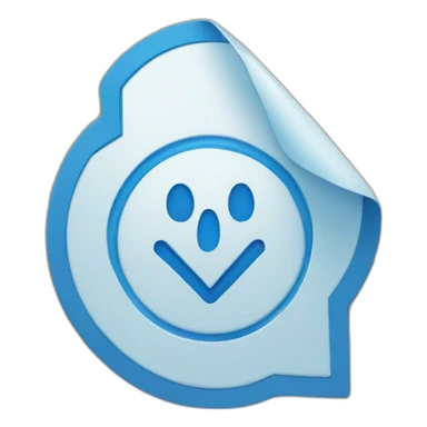 blue verification badge with a tick inside it sticker