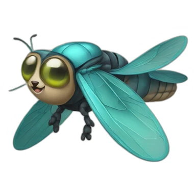 cat fly sticker