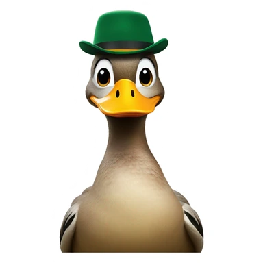 Duck with a duck on its head sticker