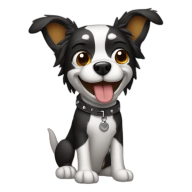 a rocker dog sticker