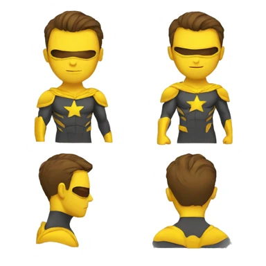 superhero yellow sticker