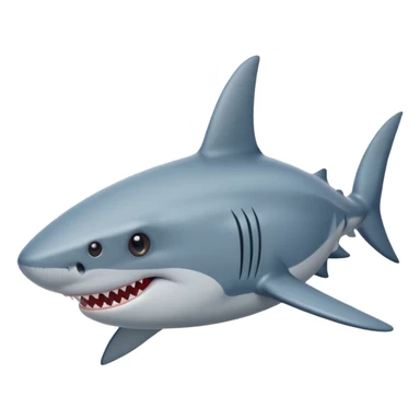Shark with star eyes sticker