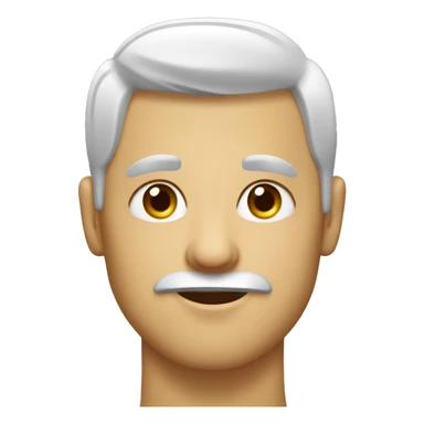 Man with side Parted Hair and a mustarch  sticker