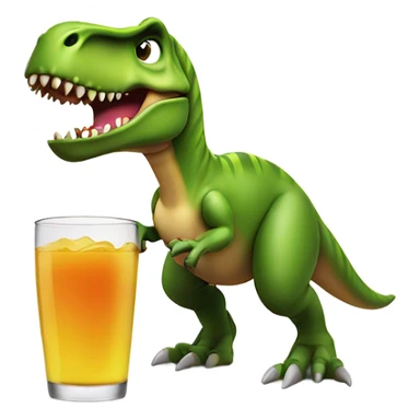 Trex with apple juice  sticker
