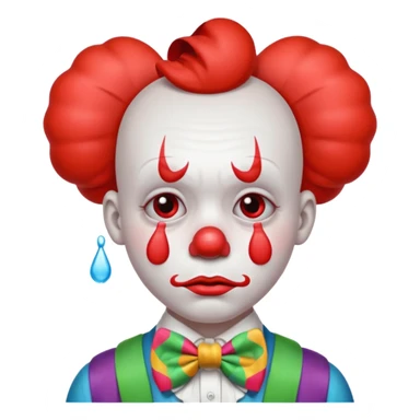 Sad clown sticker
