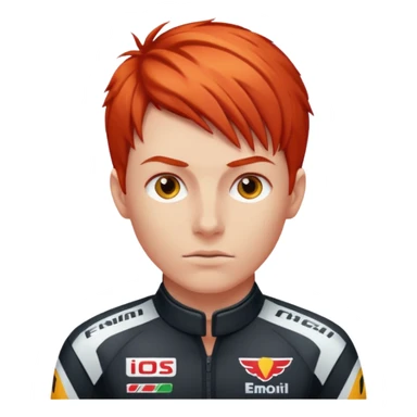 red haired racer sticker