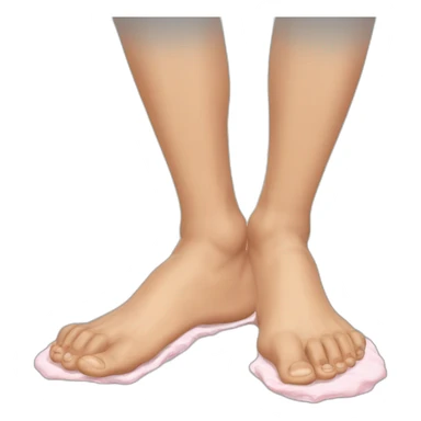 male bare feet soles covered in glue sticker