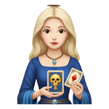 woman has tarot card sticker