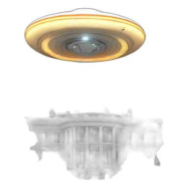 UFO attacking the White House sticker