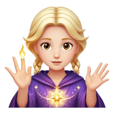character casting a magic spell with sparkles and magic effects sticker