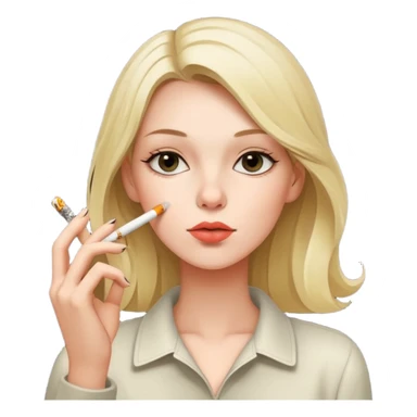 Girl smoking sticker