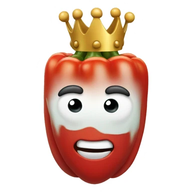pepper with a crown sticker
