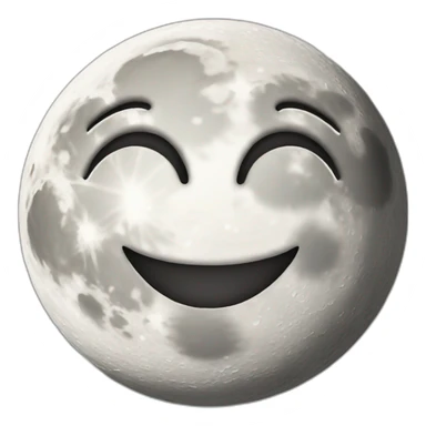 Smiling moon sticker