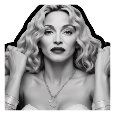 Madonna stuns in a new selfie sticker