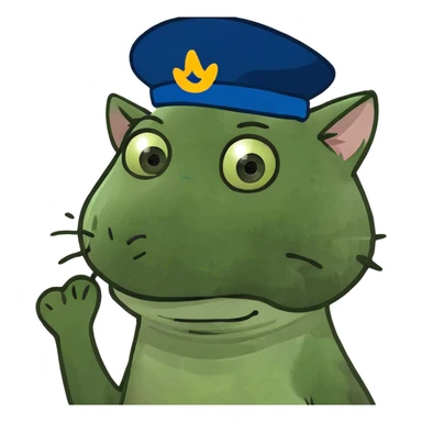 Cat saying fuck you sticker