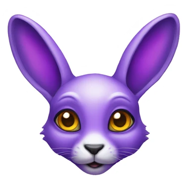 purple anthro alien rabbit with amber eyes sticker