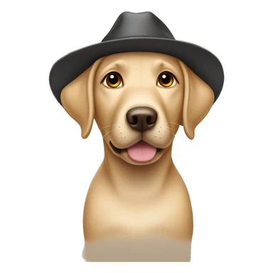 Labrador girl in a hat with ears like Fiona's sticker