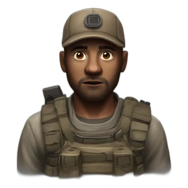 gosht from call of duty whith hearth eyes sticker