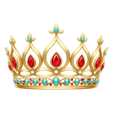 Red gold tiara sticker