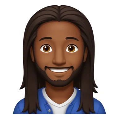 Omarion with dark brown long hair  sticker