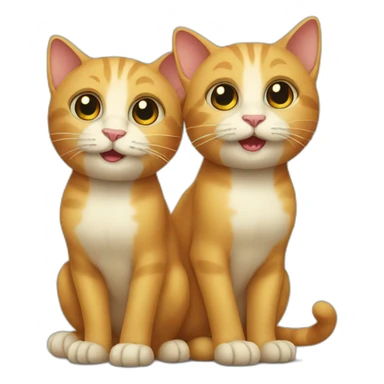 two headed cat sticker