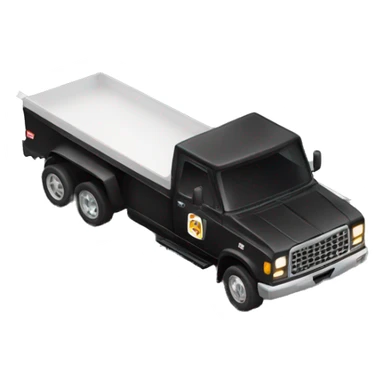 Black truck racing on highway sticker