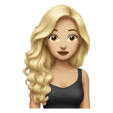 Blonde woman brunette woman kiss sticker