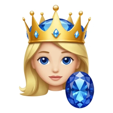 Sapphire with a crown in the sky sticker