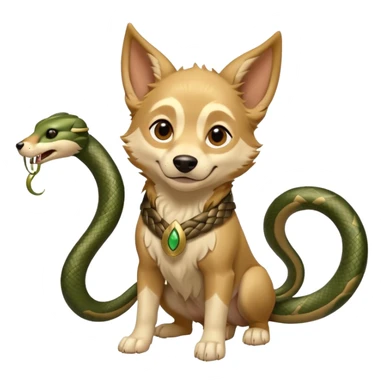 loki god of mischief as a dog. he as snakes dynamic pose sticker